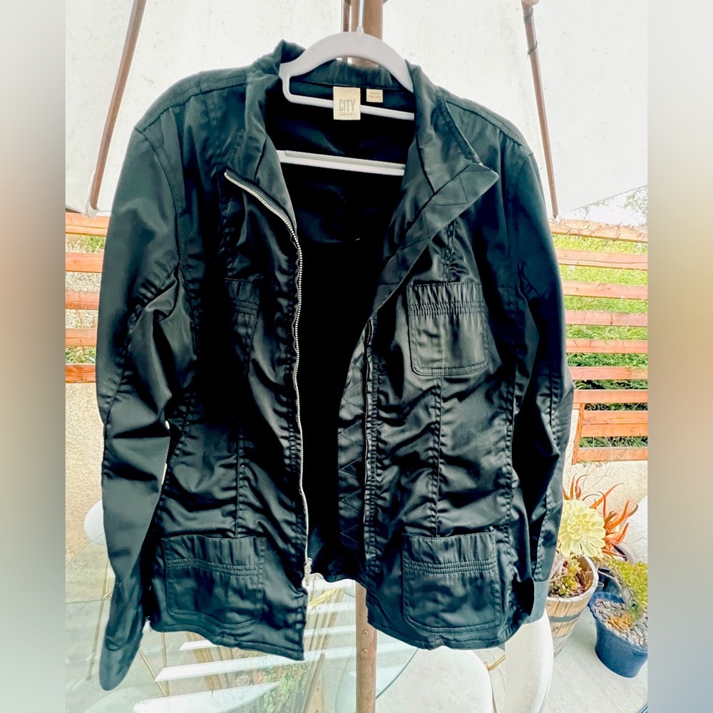DKNY cotton spandex poly fitted jacket